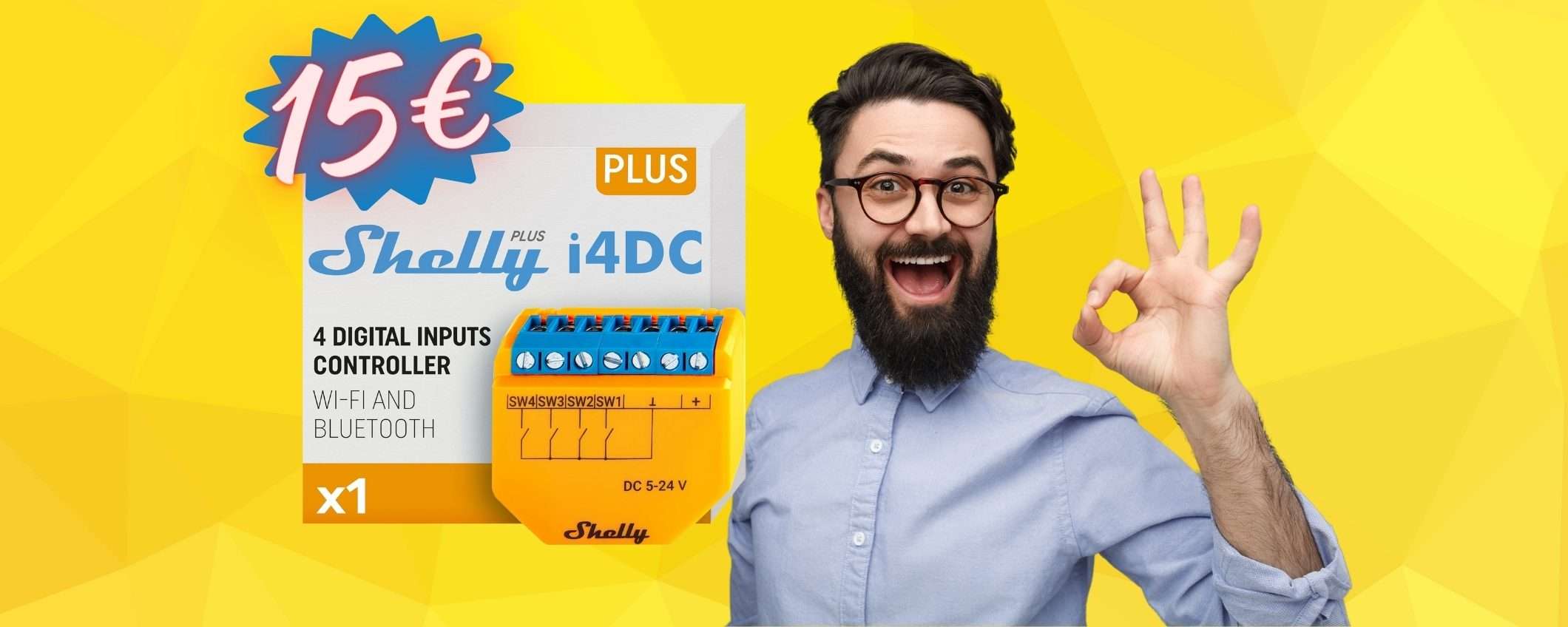 Shelly Plus i4 DC a 15€ è una BOMBA: modulo di controllo per casa DOMOTICA