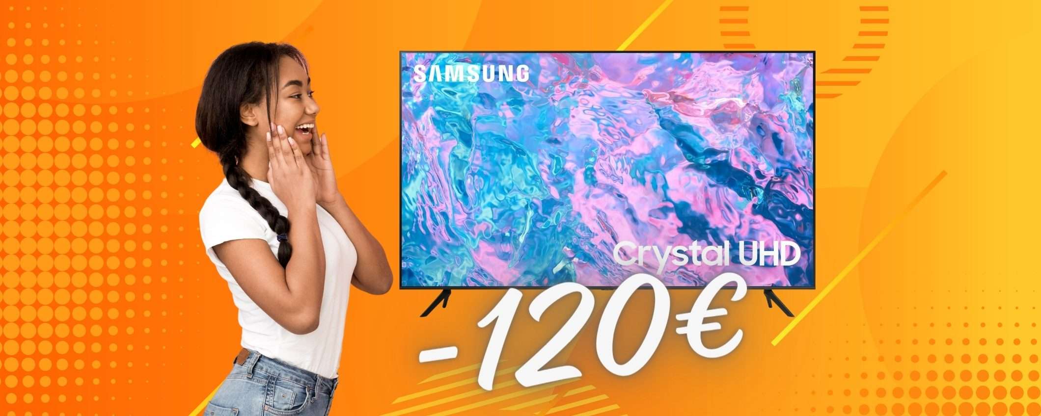 Smart TV Samsung Crystal UHD 4K da 43 pollici a 120€ in MENO (Amazon)