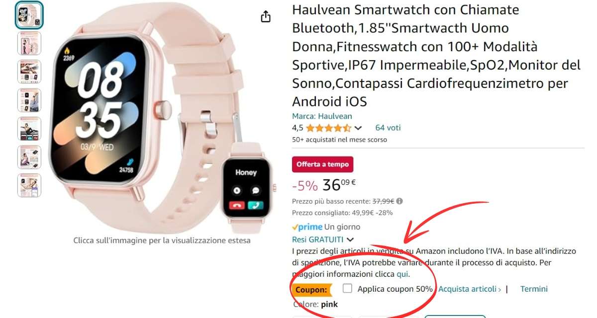 smartwatch-puoi-anche-fare-chiamate-ora-amazon-18e-follia-coupon