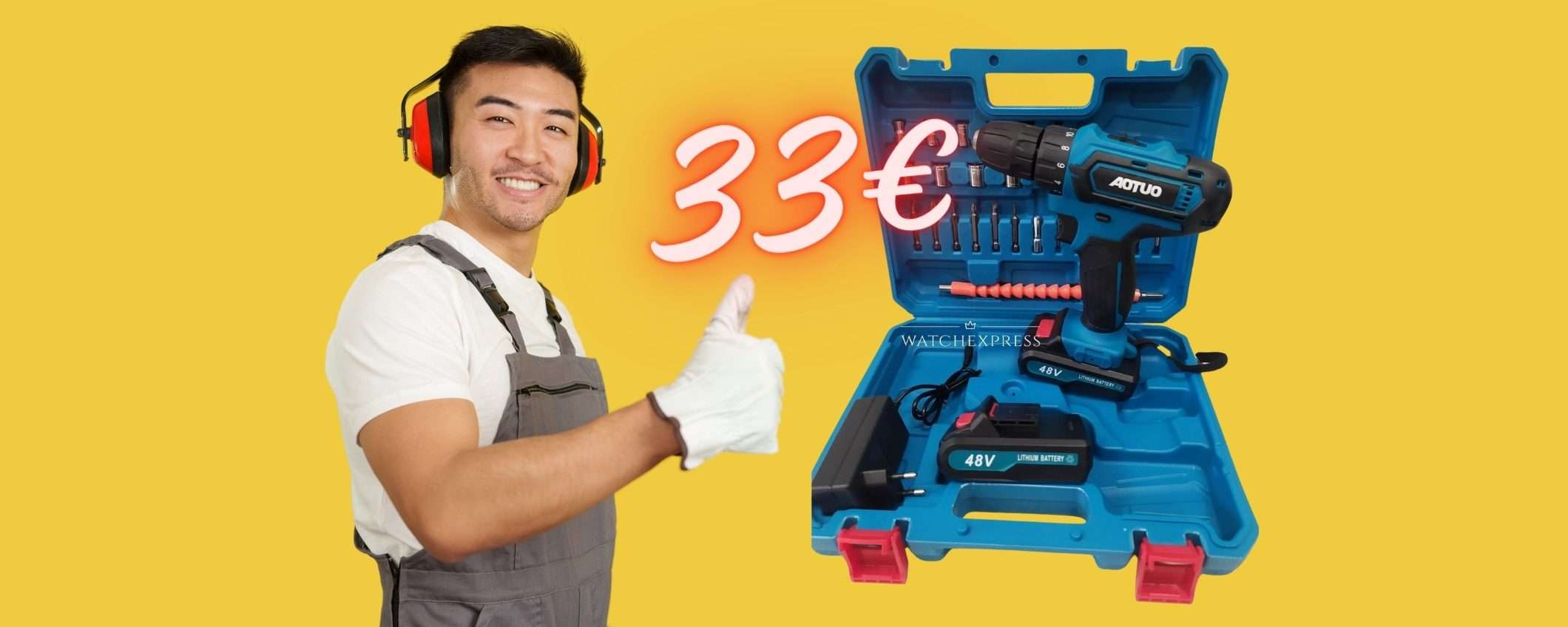 SOLO 33€ per un trapano avvitatore a percussione: FOLLIA su eBay