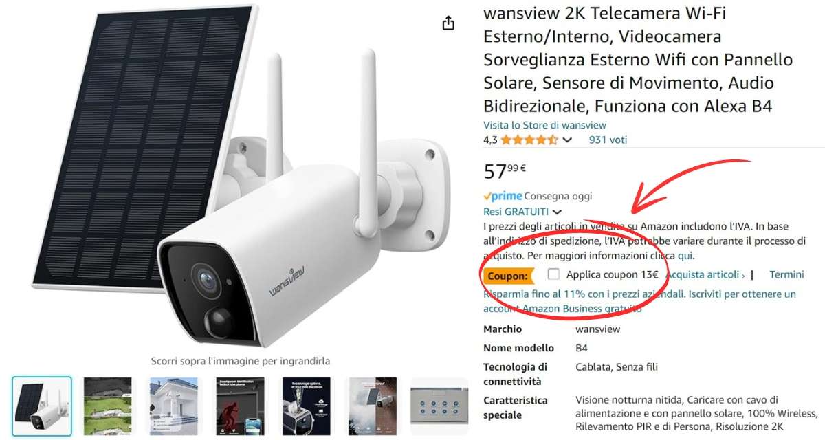 solo-44e-questa-videocamera-sicurezza-pannello-solare-coupon