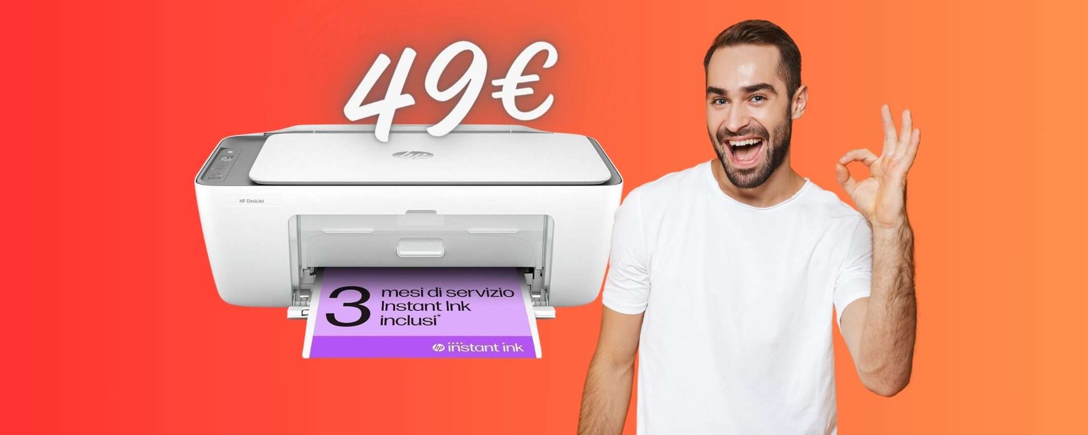 Stampante HP DeskJet 2820e tua con 49€ appena, super OCCASIONE