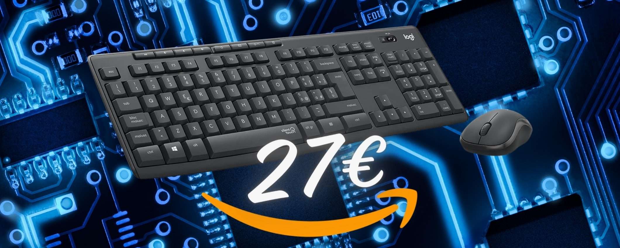 Tastiera e mouse Logitech MK295: il kit dei SOGNI a SOLI 27€