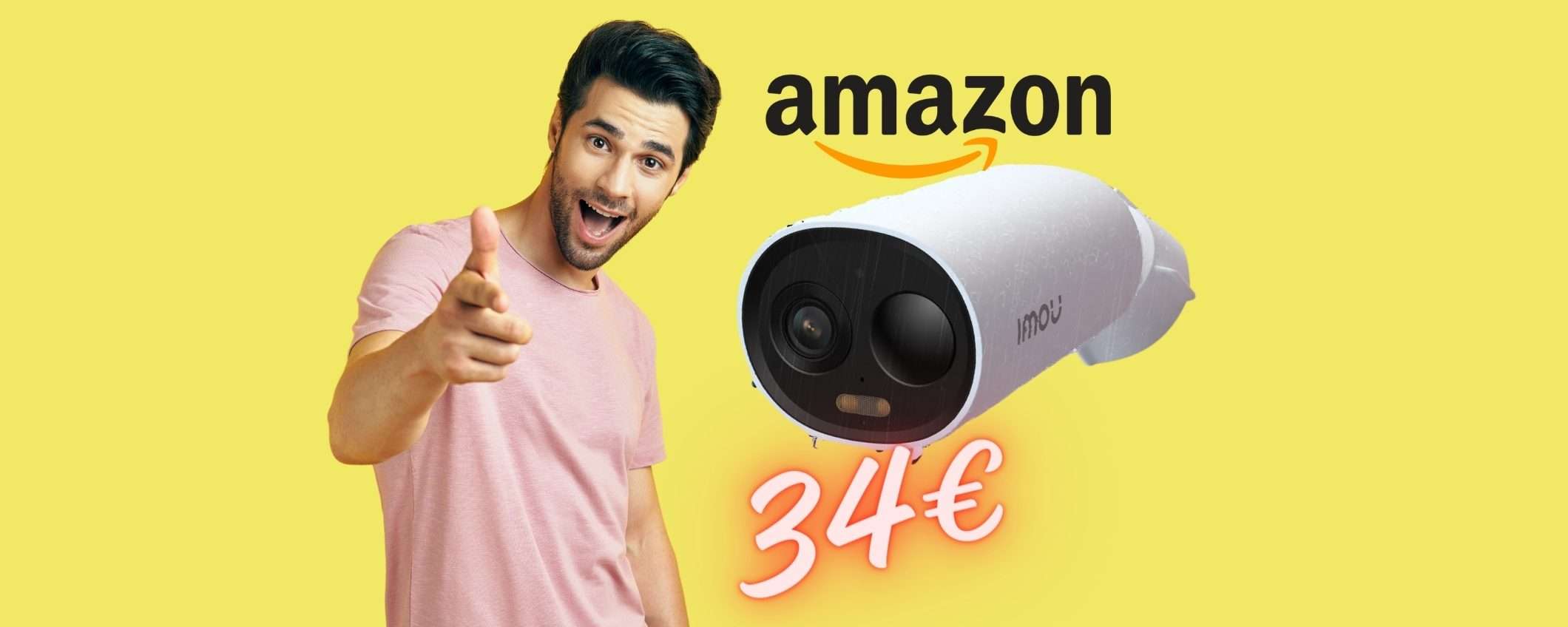 Videocamera di sorveglianza senza fili con visione notturna a SOLI 34€