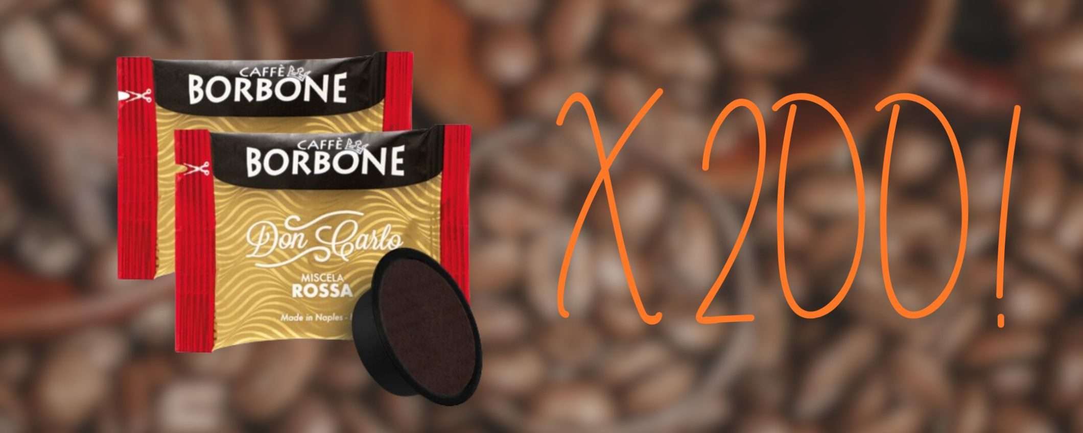 Caffè Borbone Don Carlo Miscela Rossa: 200 capsule per A Modo Mio a prezzo WOW