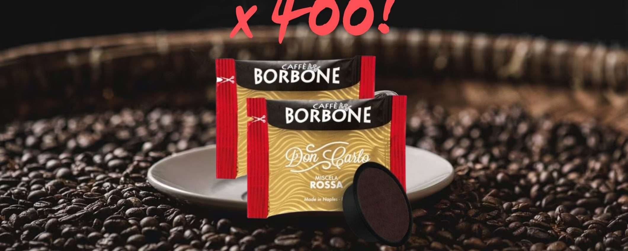 Caffè Borbone Don Carlo Miscela Rossa: 400 capsule per A Modo Mio a un prezzo IMBATTIBILE