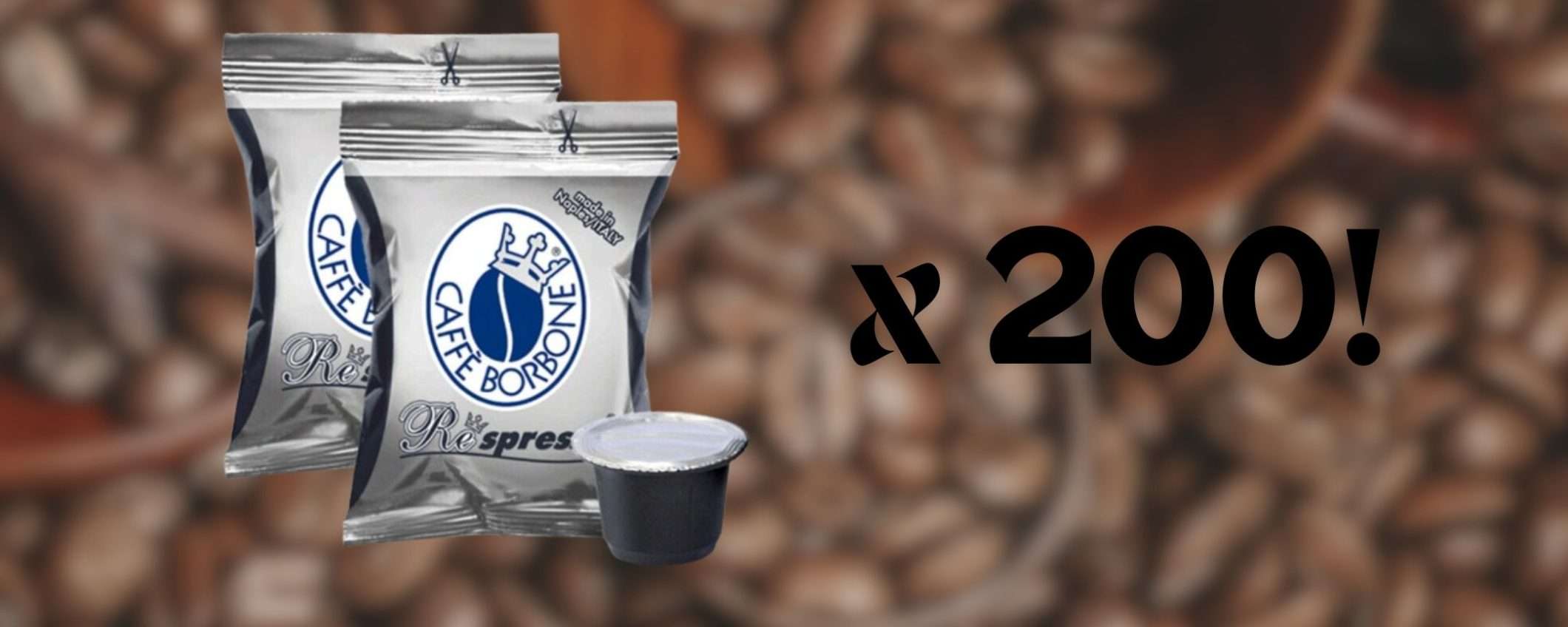 Caffè Borbone Respresso Miscela Nera: 200 capsule a soli 36€ su eBay