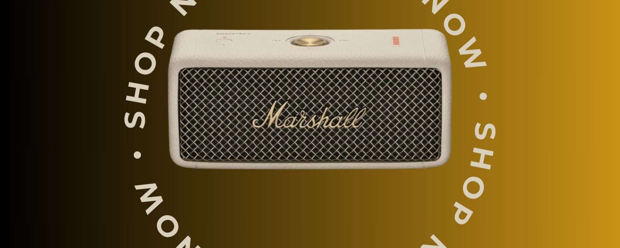 Speaker Bluetooth Marshall Emberton II: qualità sonora e design iconico a un prezzo WOW