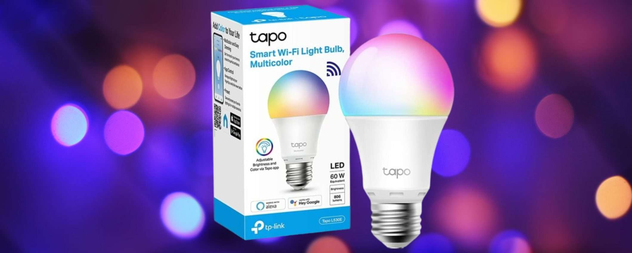 Lampadina Smart multicolore TP-Link: incredibile calo di prezzo su Amazon