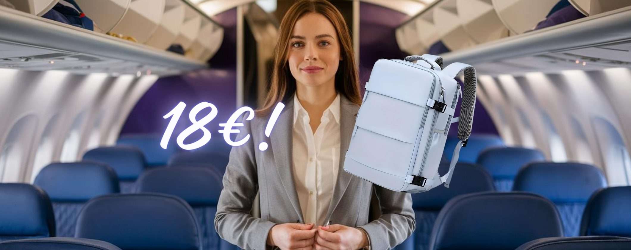 Zaino Viaggio perfetto per non pagare il trolley in aereo a 18€