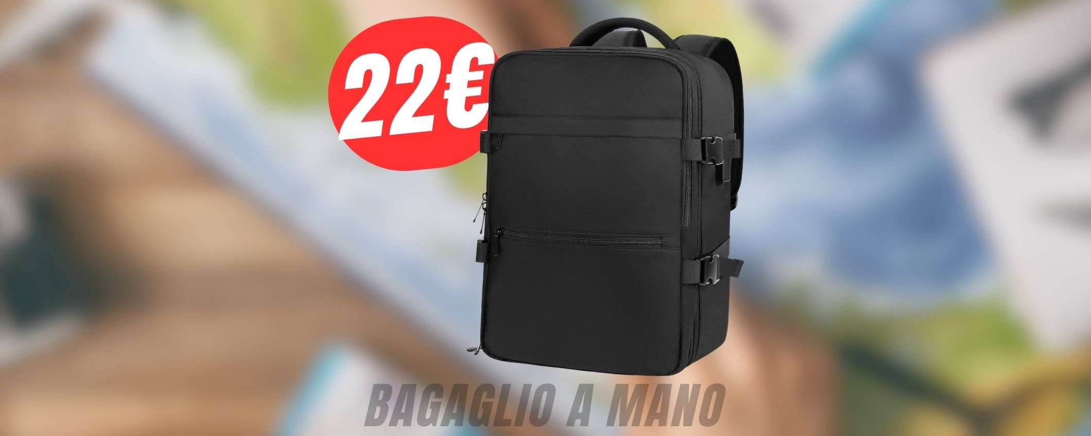 Lo ZAINO (impermeabile) ideale come bagaglio a mano Ryanair costa solo 22€!