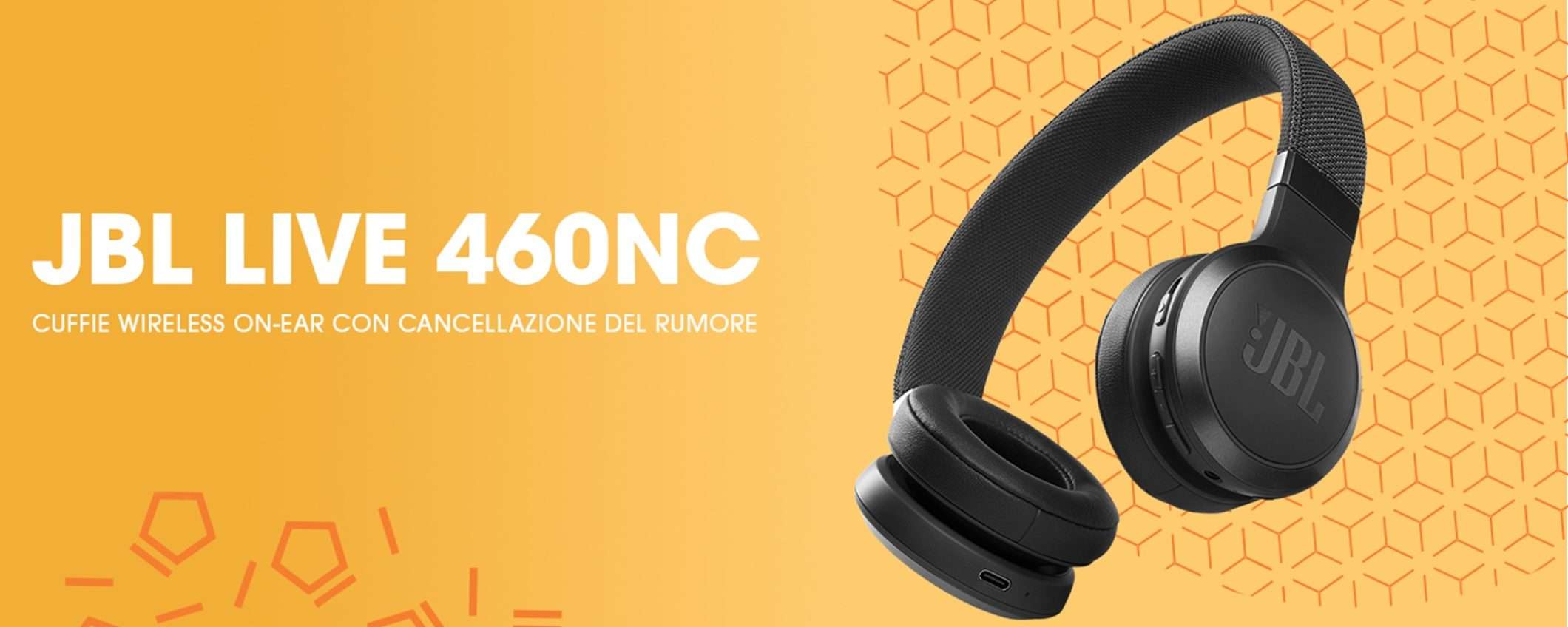 Cuffie JBL LIVE 460NC: lo sconto del 63% di Amazon fa crollare il prezzo a soli 47€