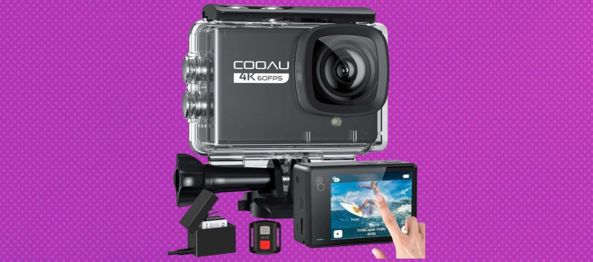 Action cam in offerta ad un PREZZACCIO ASSURDO: tanti accessori in omaggio