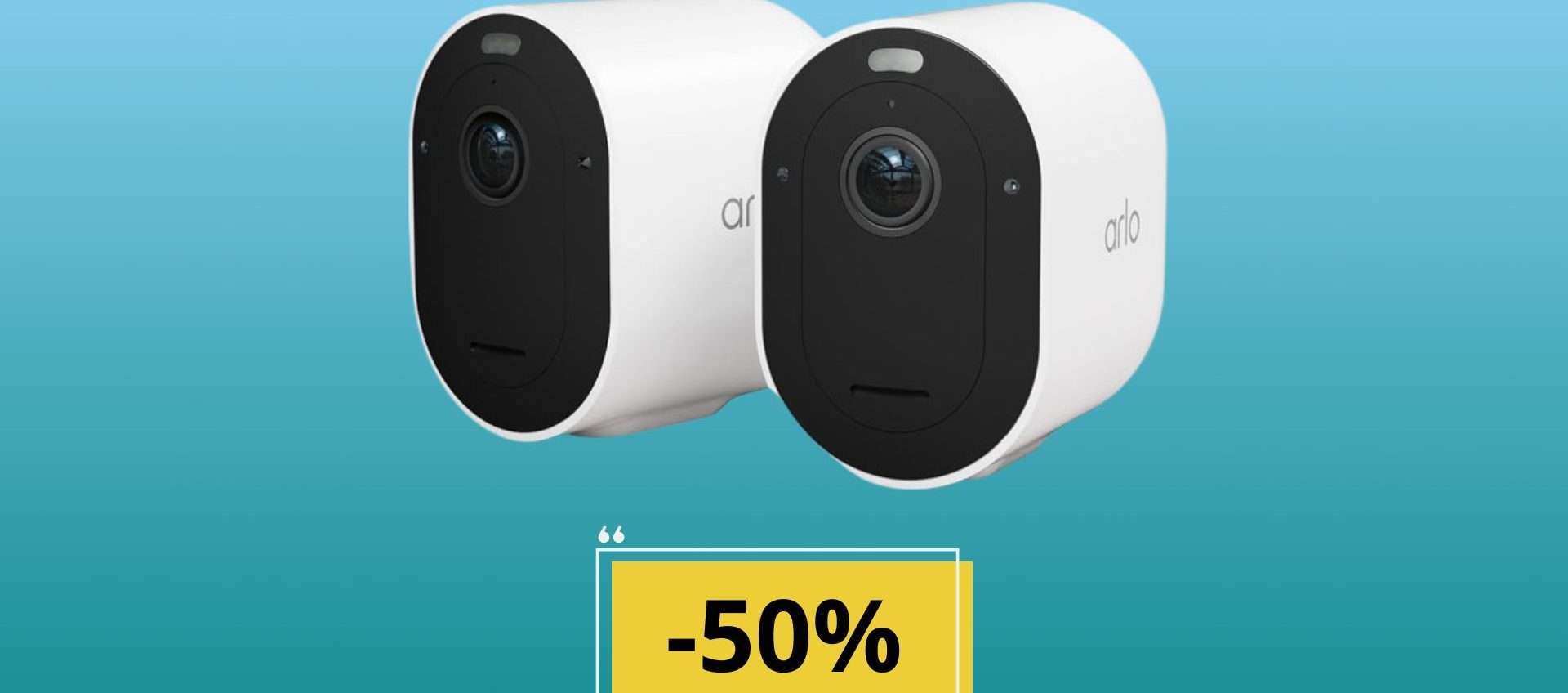 Telecamere esterne Arlo Pro 5: qualità estrema con il 50% di sconto su Amazon