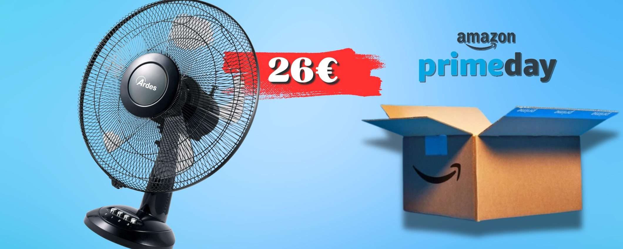 Manca l'aria? Ecco il ventilatore da tavolo a soli 26€ del Prime Day