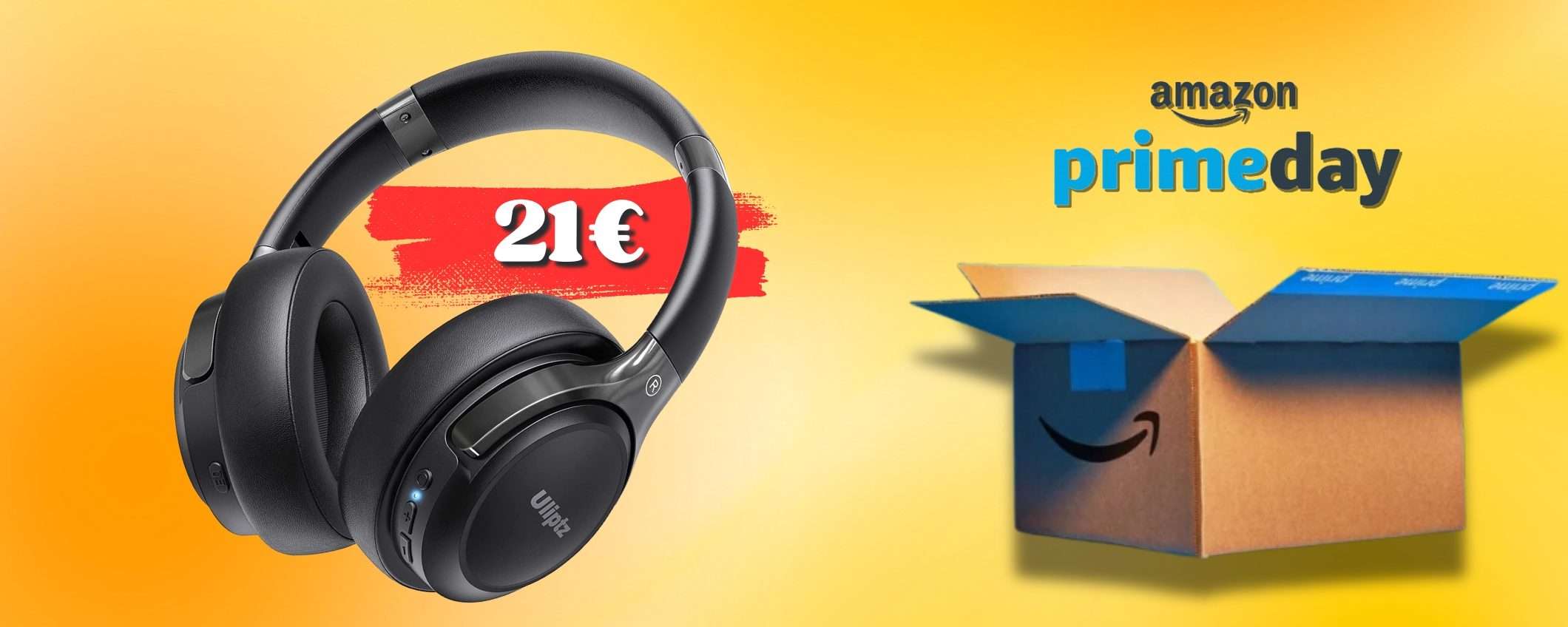 21€ per Cuffie OVER EAR con 65h di carica: magia del Prime Day