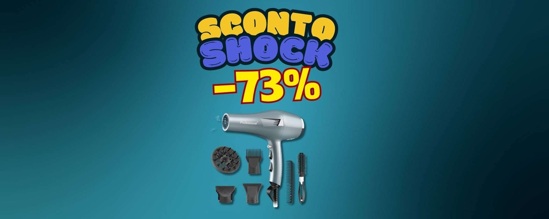 Fantastico asciugacapelli in sconto del 73% su Amazon!