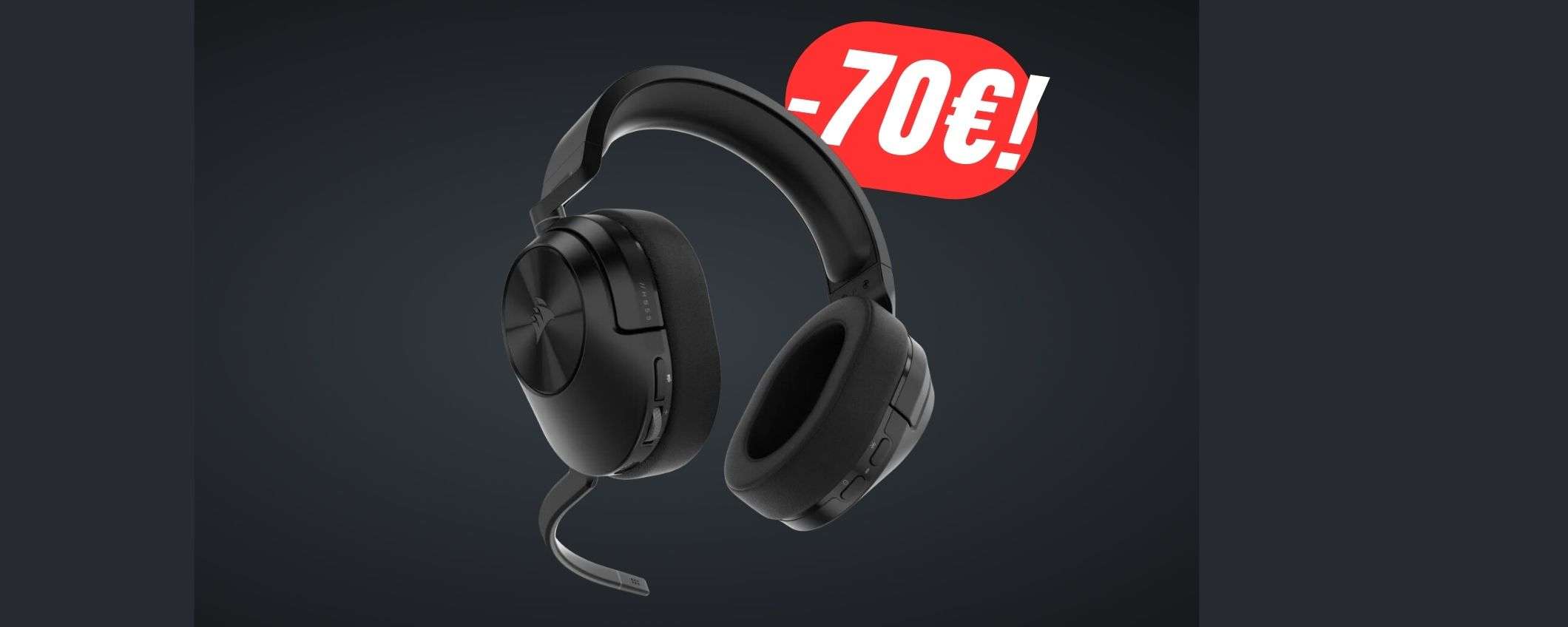 Da 109€ a soli 39€ al per amatissime CUFFIE WIRELESS di Corsair (ma sono quasi finite!)