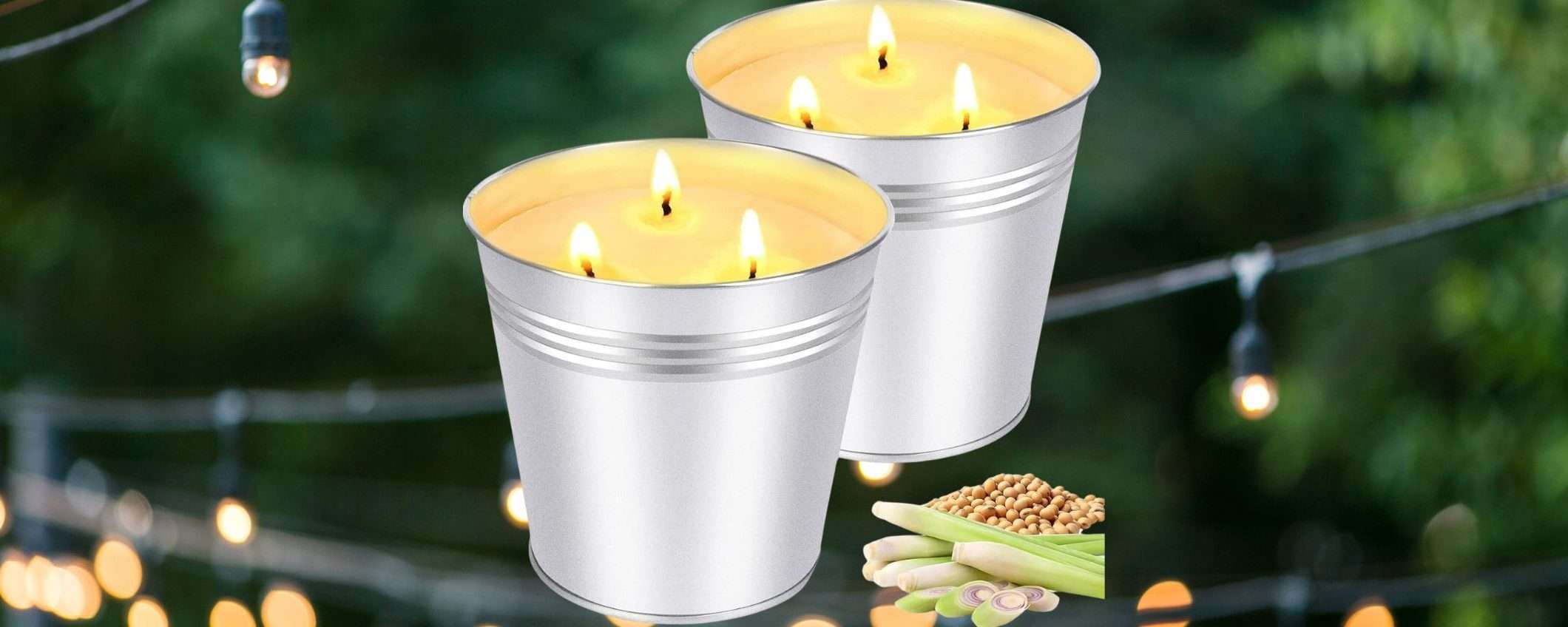 2 MAXI candele alla CITRONELLA per le tue serate estive ad un super prezzo su Amazon