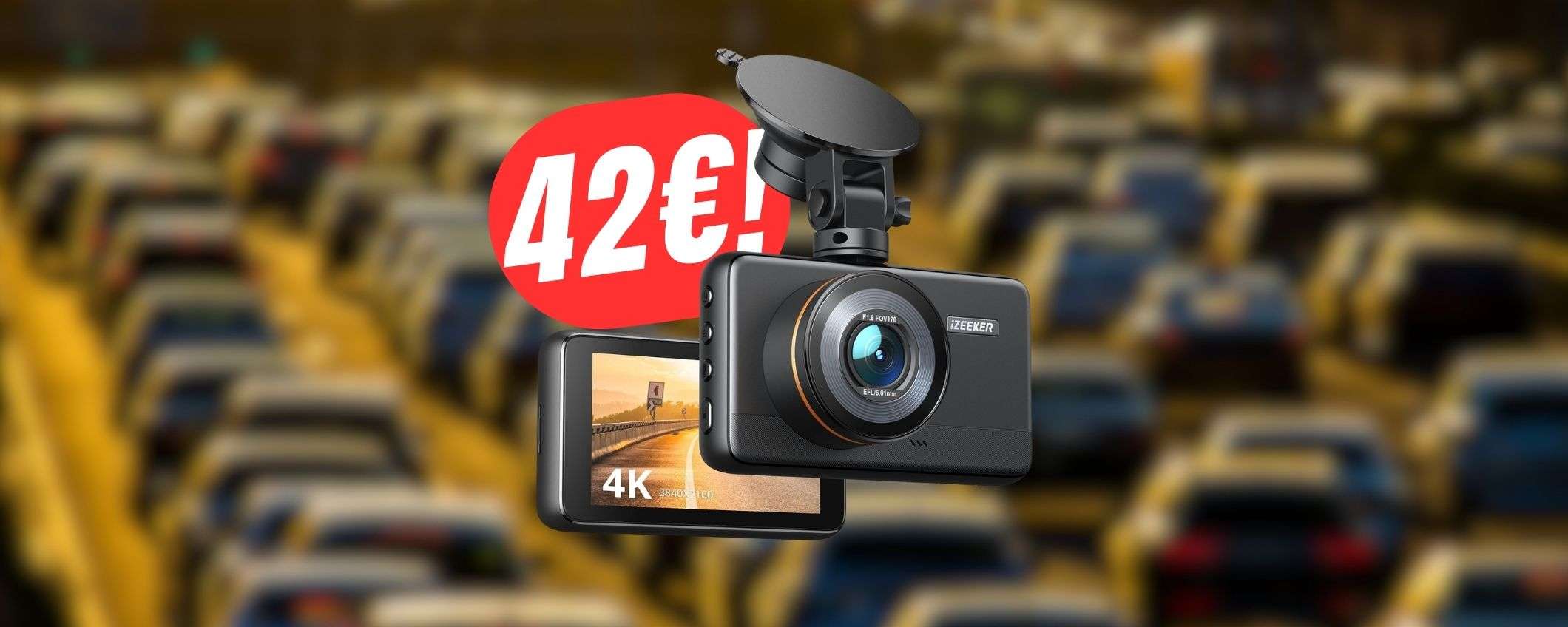 Viaggia tranquillo con la DASH CAM 4K (la paghi 42€!)