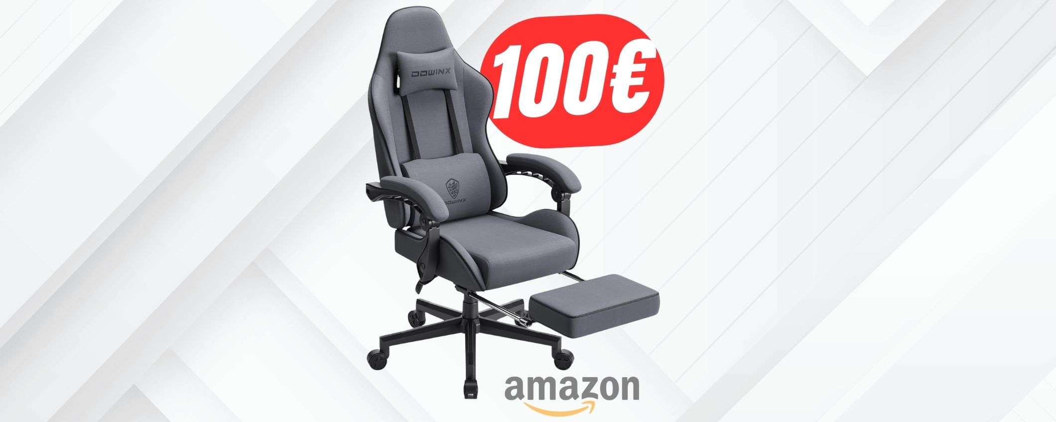 Sedia da gaming MASSAGGIANTE e con POGGIAPIEDI a soli 100€?!