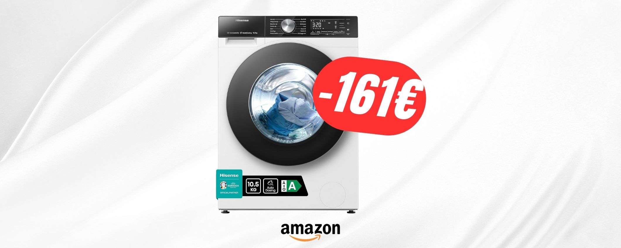 Da 649€ a 488€: la LAVATRICE Hisense a un prezzo imbattibile su Amazon!