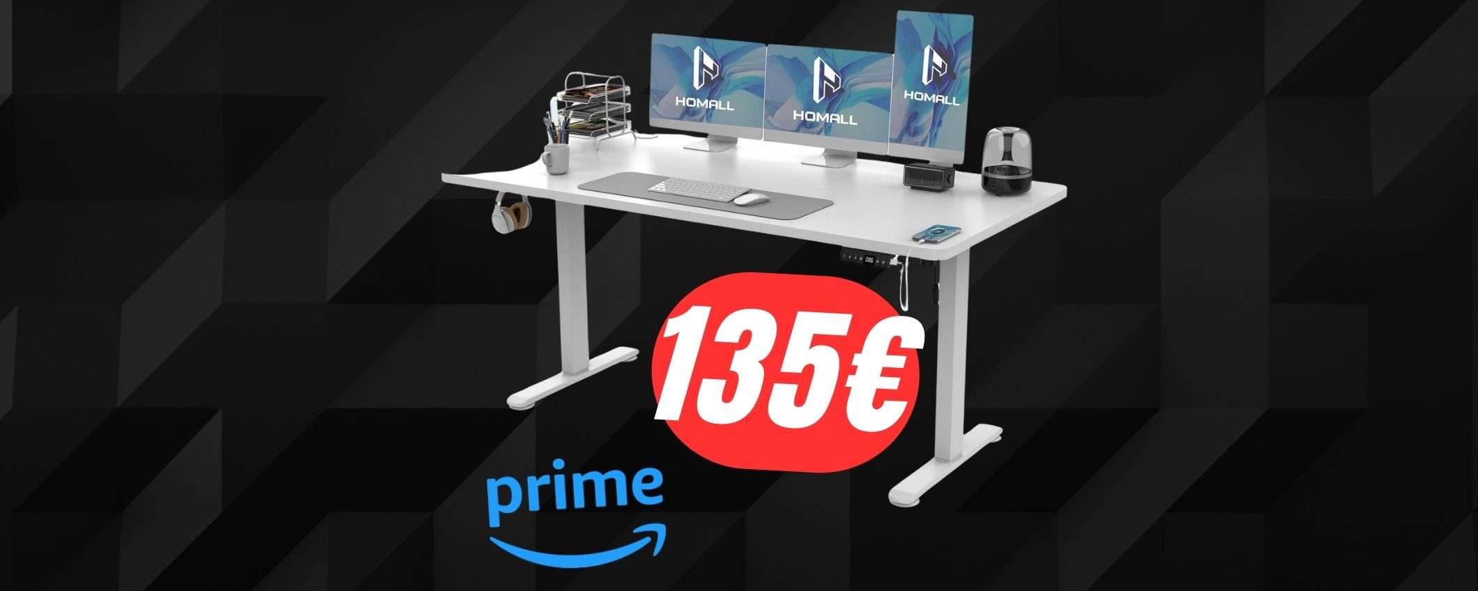 Lavora anche in piedi con la SCRIVANIA REGOLABILE (135€ per il Prime Day!)