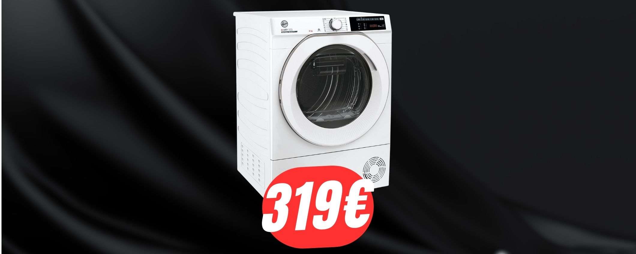 PREZZONE per l'ASCIUGATRICE da 8 Kg su Amazon: solo 319€!