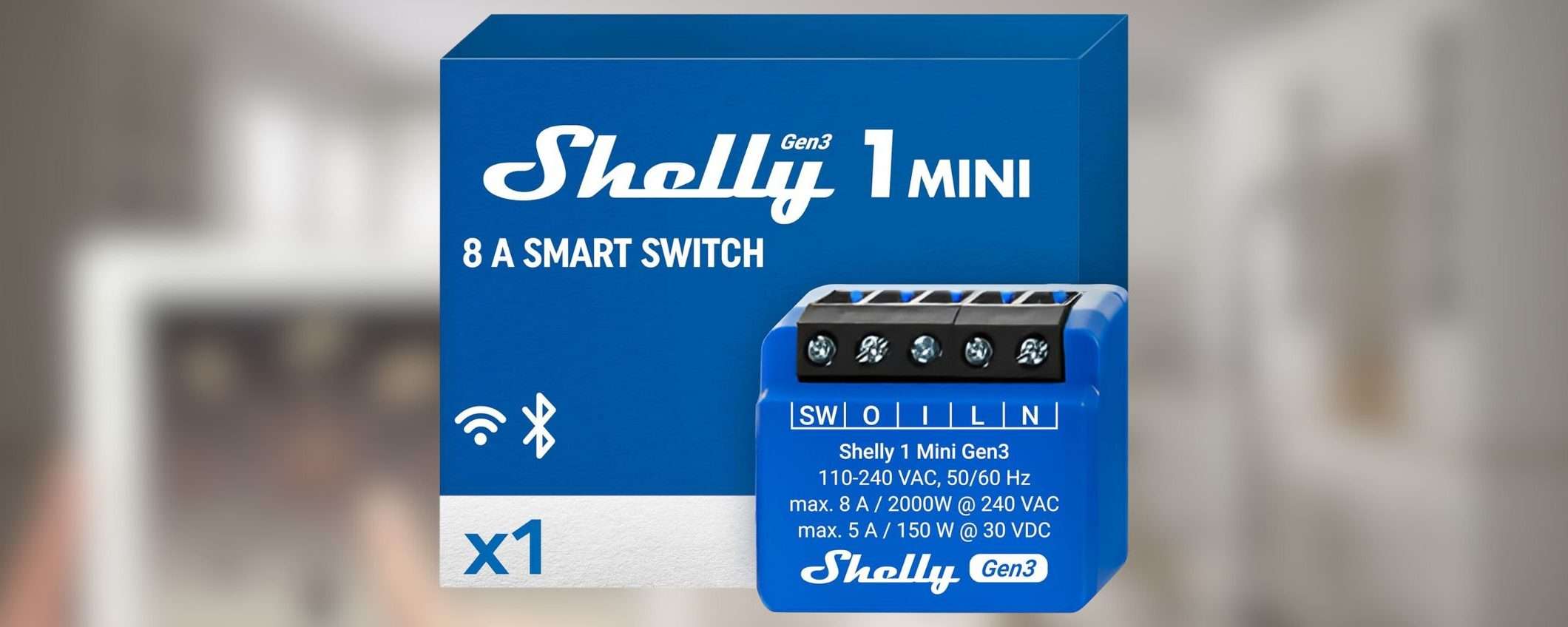 Domotica in offerta: interruttore relè smart Shelly Plus 1 ad un prezzo imbattibile (-28%)