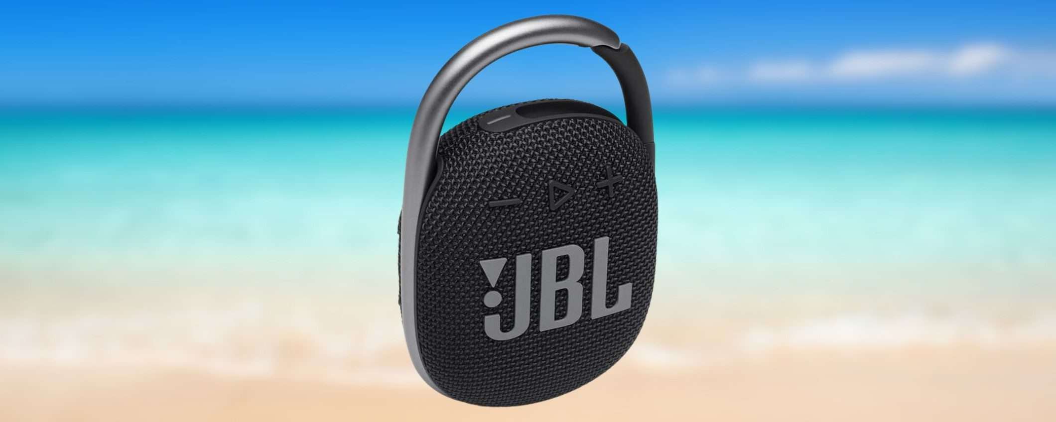 JBL Clip 4: altoparlante bluetooth da spiaggia in SCONTO Amazon (-26%)