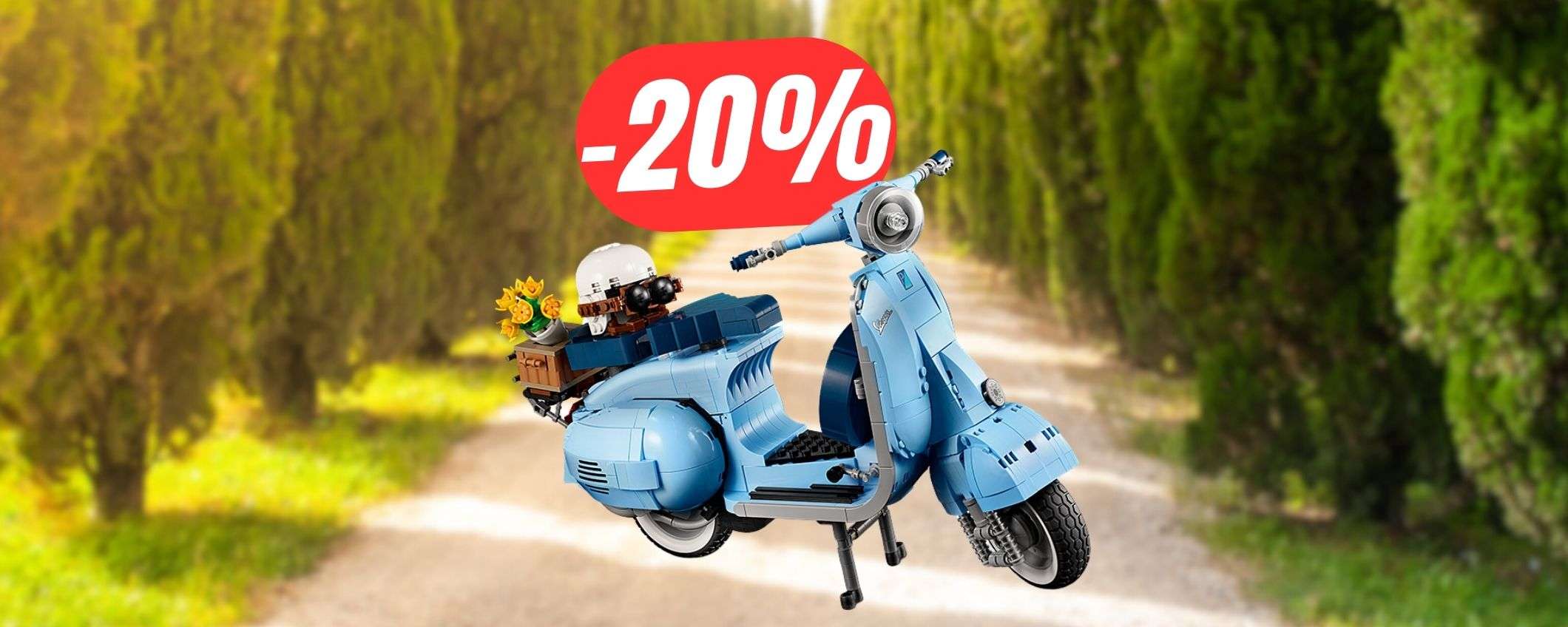 Rivivi la bella vita con la Vespa 125 in versione LEGO scontata del -20%!