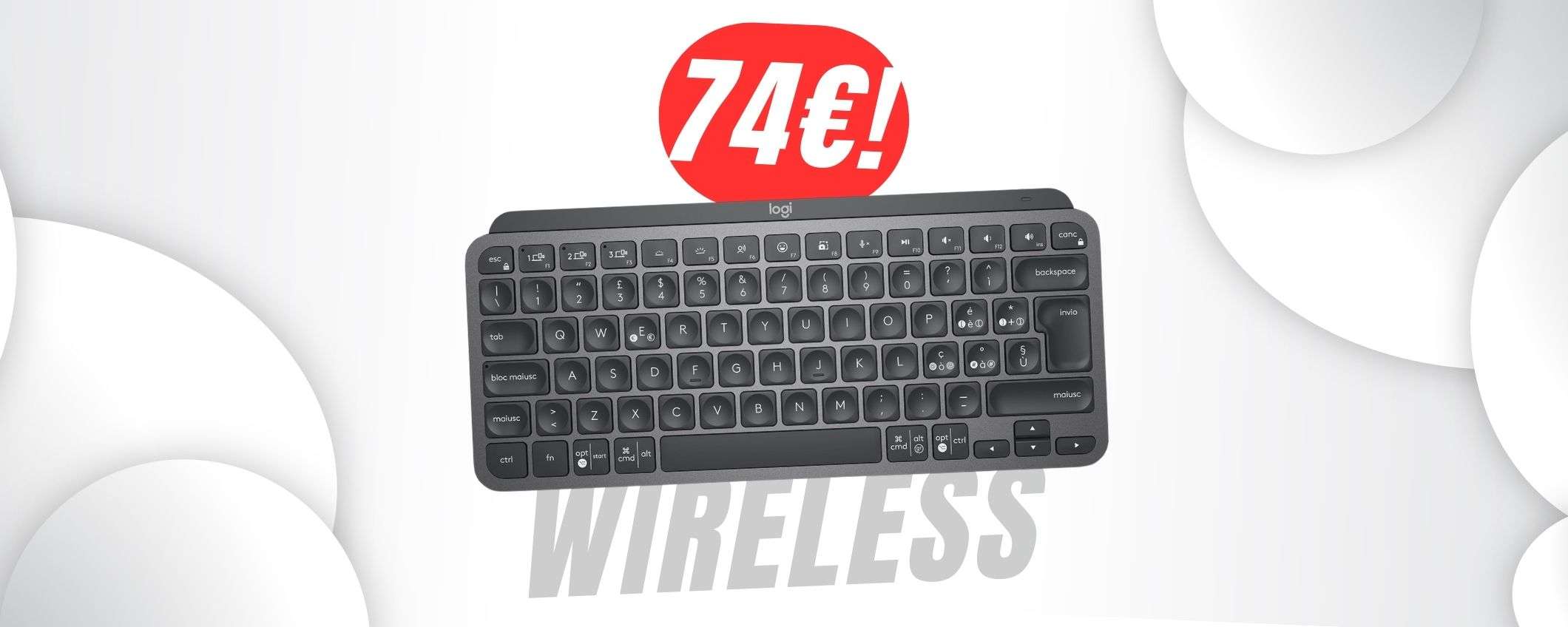 Come la Apple Magic Keyboard ma a 74€: questa tastiera Logitech è perfetta!