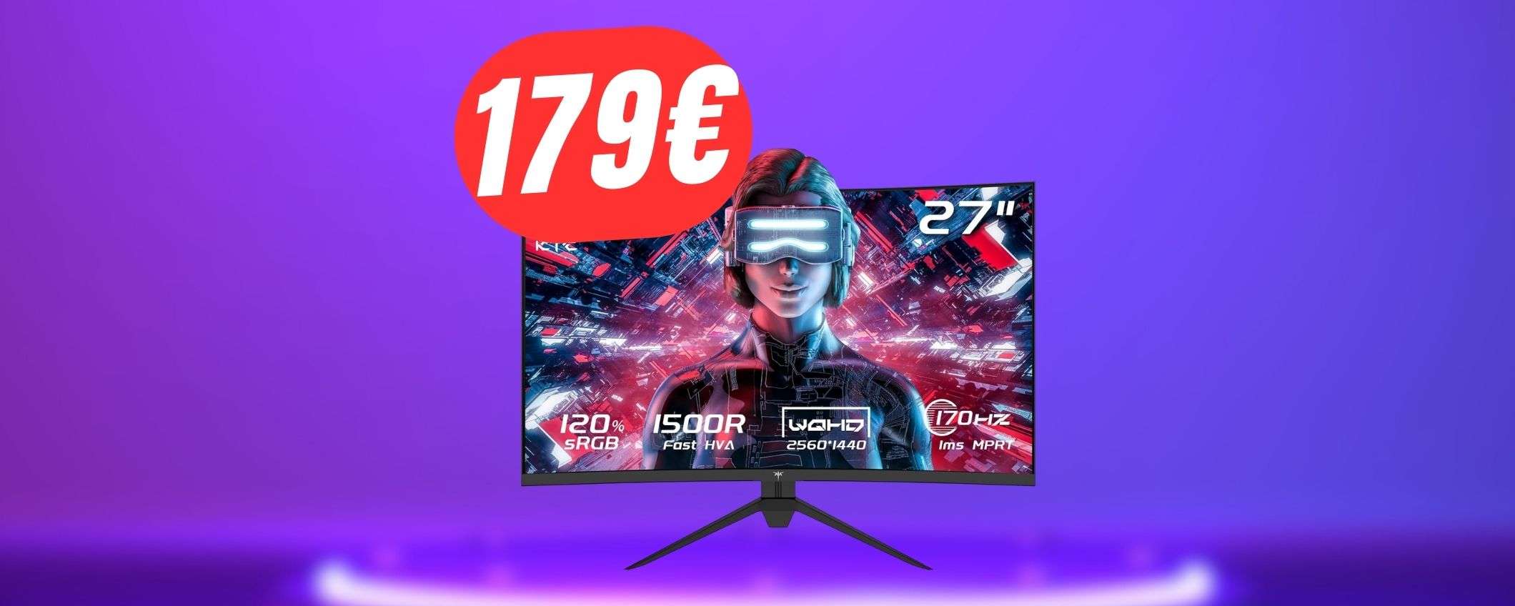 2K e 170Hz: questo MONITOR da GAMING costa 179€ col COUPON!