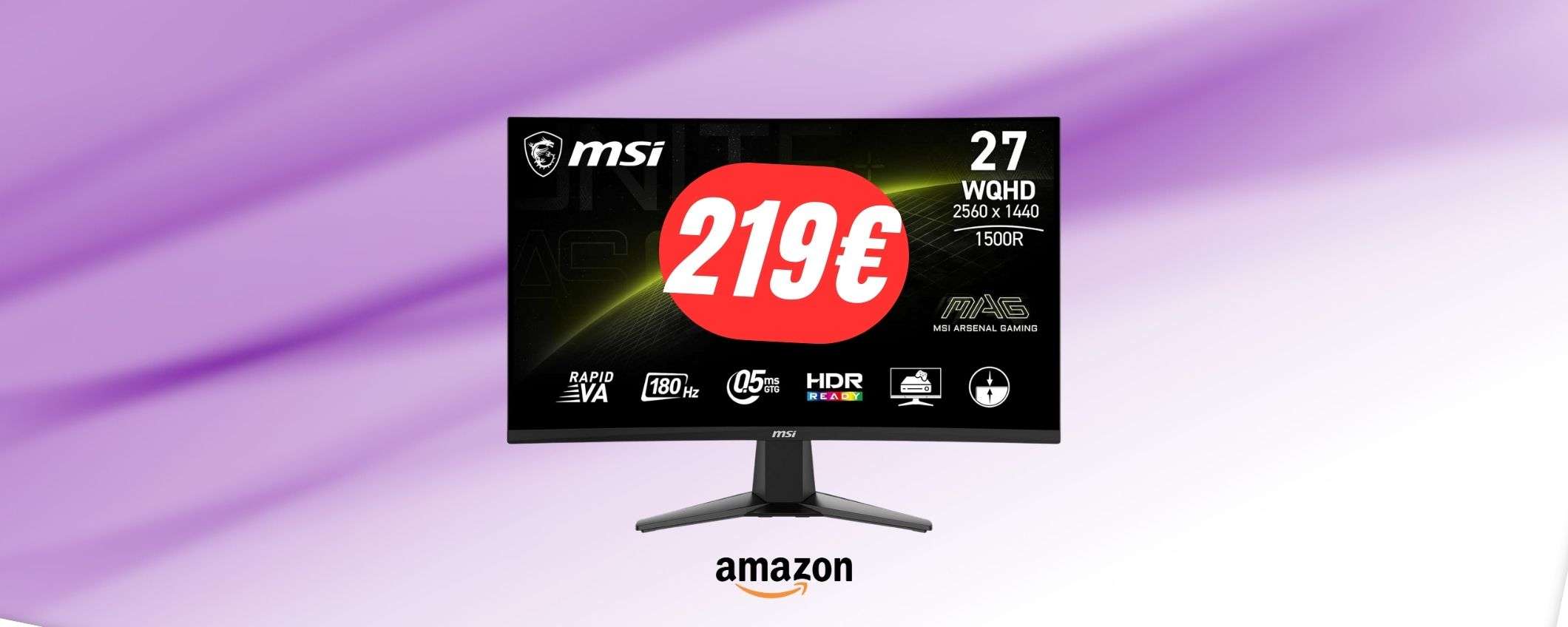 2K e 180Hz a soli 219€?! Questo MONITOR MSI è perfetto!