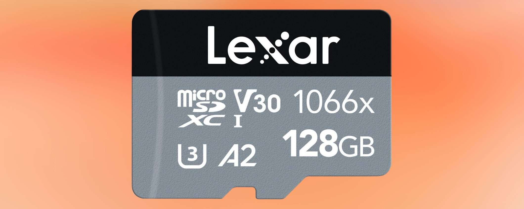 MicroSD Lexar 128GB in MAXI SCONTO su Amazon (-51%): solo 15€