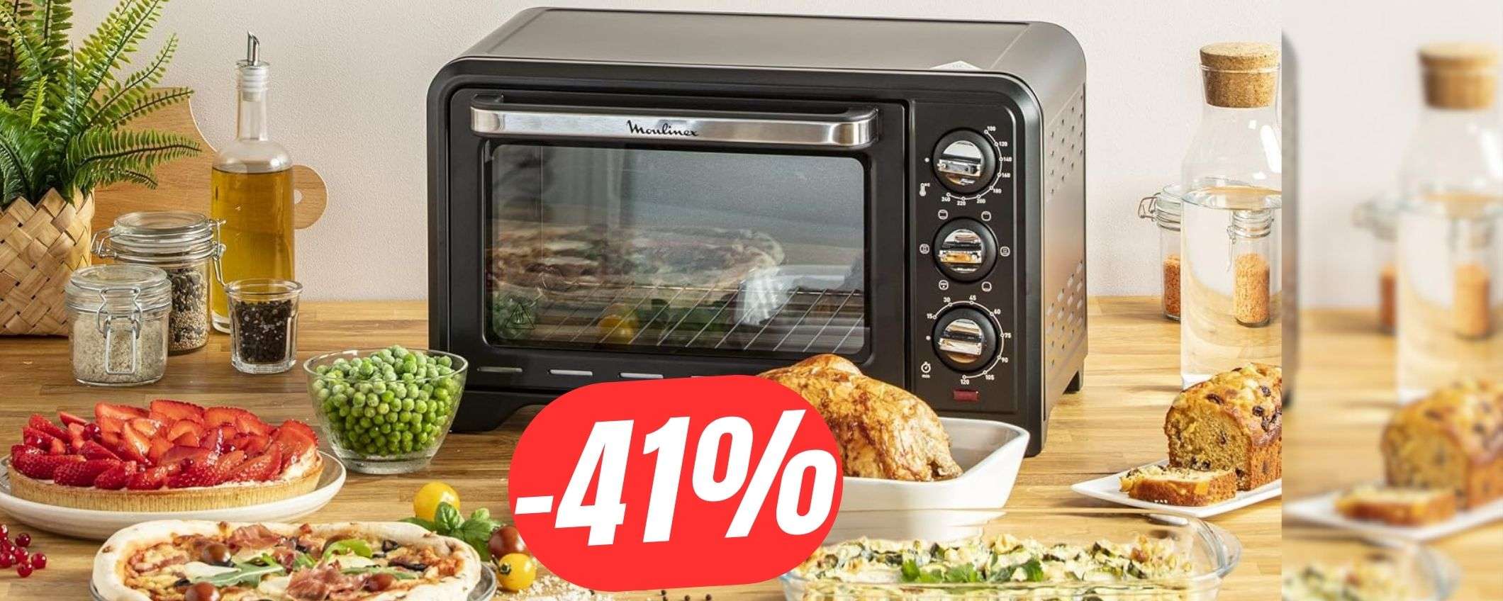 FOLLE SCONTO del -41% per il forno elettrico Moulinex da 19L!