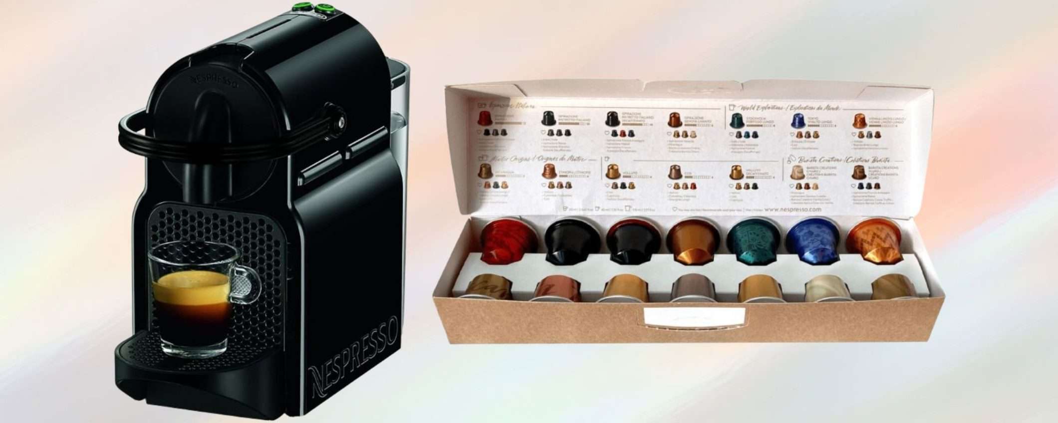 Nespresso Inissia a 78€ con 90€ di caffè in OMAGGIO: promo SHOCK (Amazon)