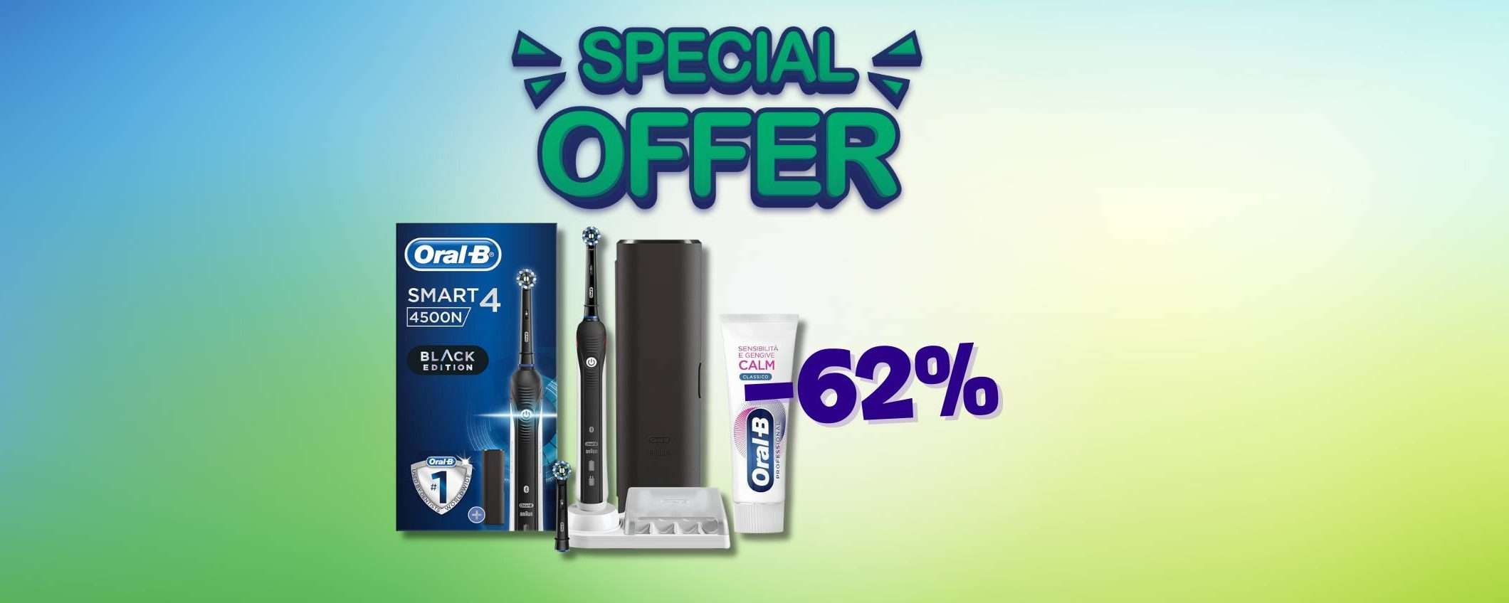 Oral-B Smart 4 4500 CrossAction: in FOLLE sconto del 62%