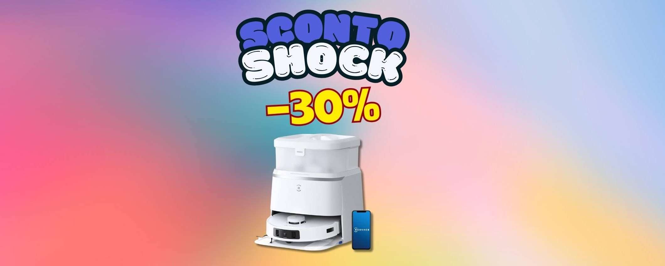 Sconto del 30% sull'Ecovacs Deeblot T30 PRO OMNI