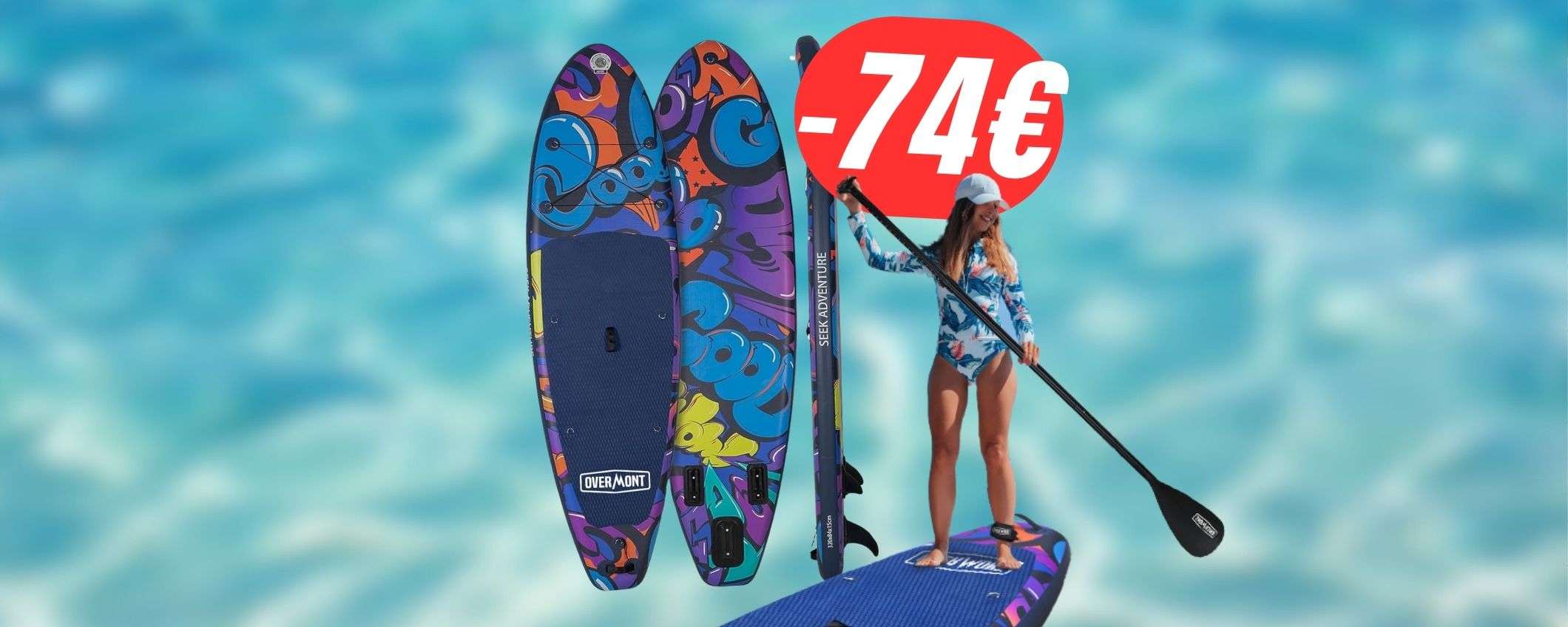 Tavola SUP gonfiabile a -74€ in meno: il paddleboarding non è mai stato così economico!