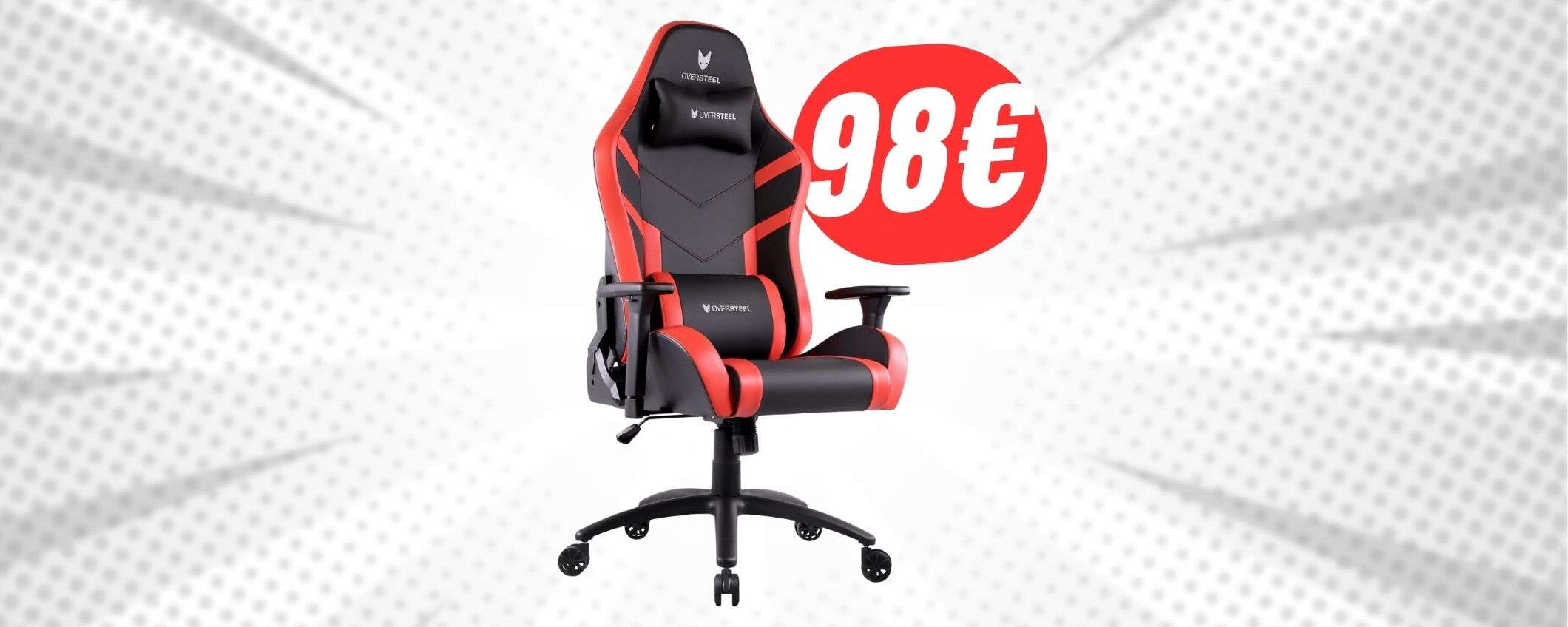 Questa sedia da gaming a 98€ è una BOMBA a questo prezzo!