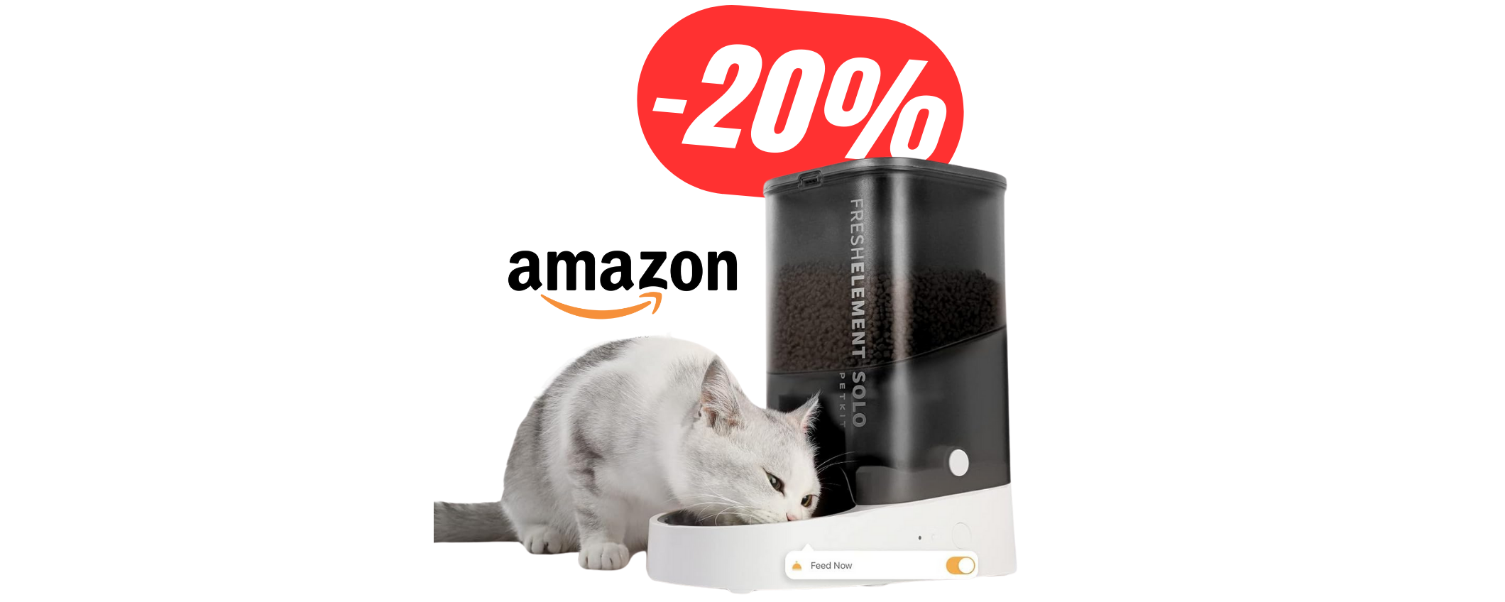 Distributore automatico cibo cani/gatti: -20% con COUPON Amazon!