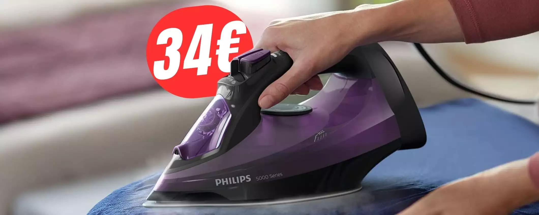 FERRO da STIRO Philips a -30€ su Amazon: ha una potenza di 2400W!