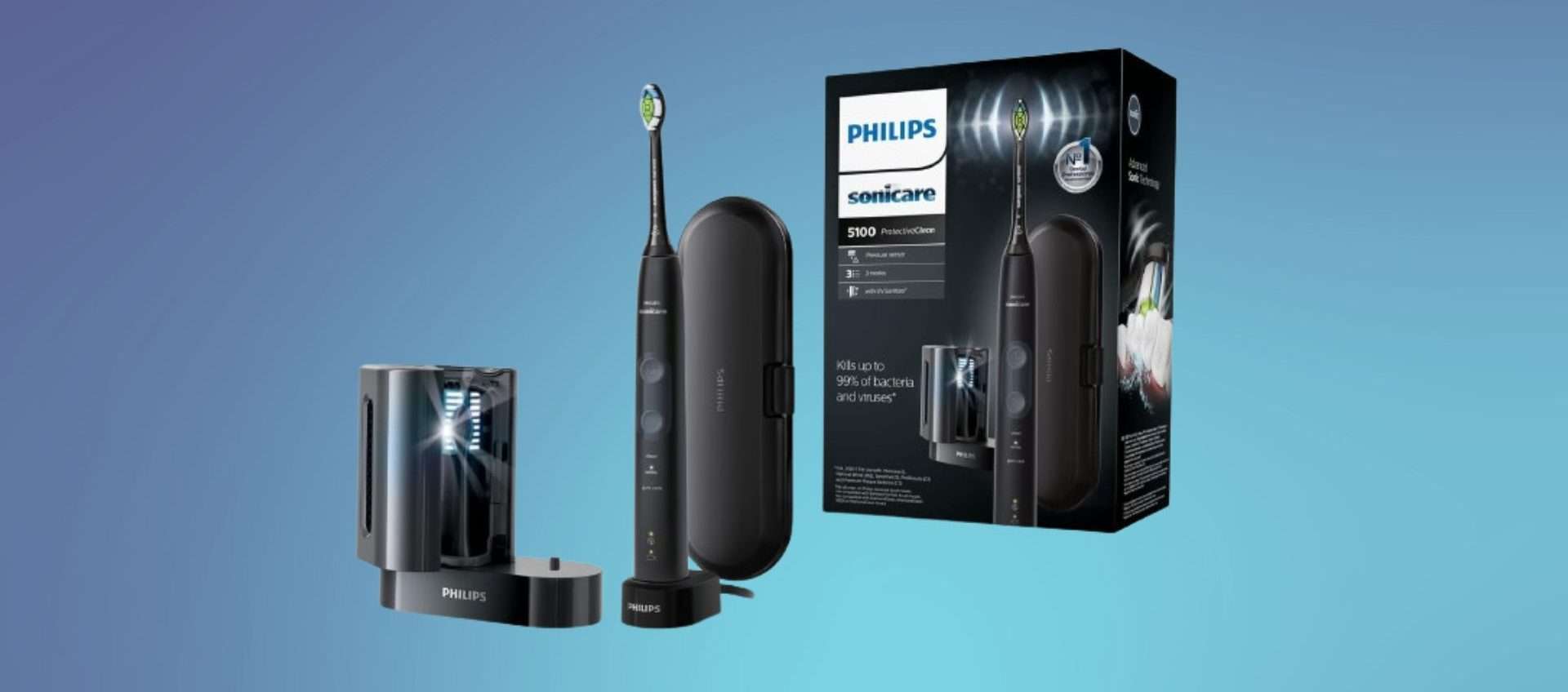 Philips Sonicare ProtectiveClean 5100, prezzo bomba: super sconto del 41%