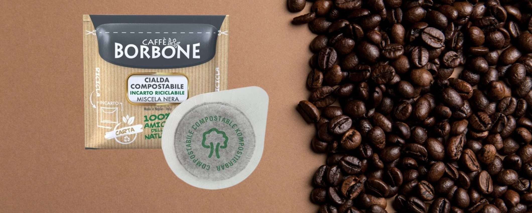 Cialde compostabili Caffè Borbone Miscela Nera: 100 a soli 13€ su Amazon