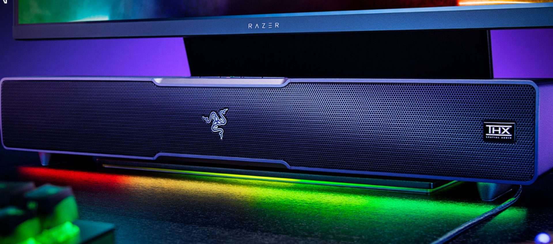 Soundbar Razer Leviathan V2, prezzo bomba: suono potente, RGB e subwoofer