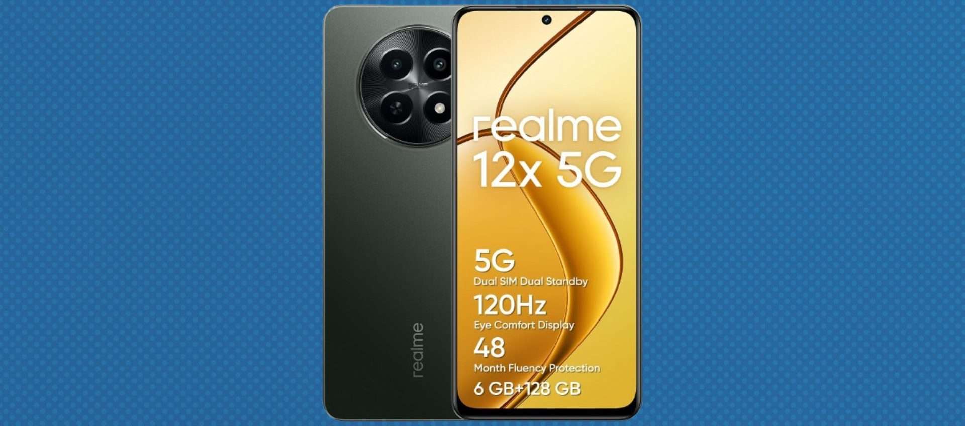 Solo 135€ per il Realme 12X 5G su Amazon: MediaTek Dimensity 6100+ e tanta autonomia