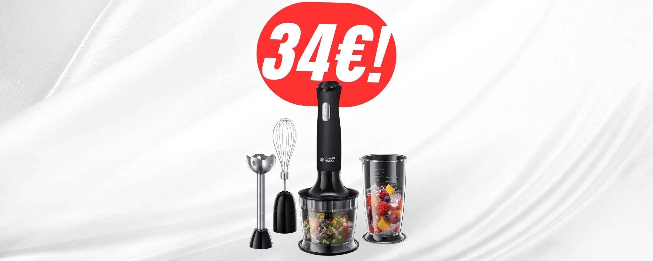 Da 60€ a soli 34€ per il FRULLATORE 3in1 di Russell Hobbs!