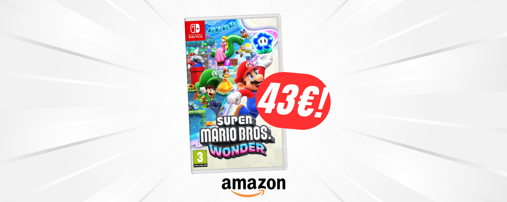 Super Mario Bros. Wonder è in OFFERTA a 43€ su Amazon!