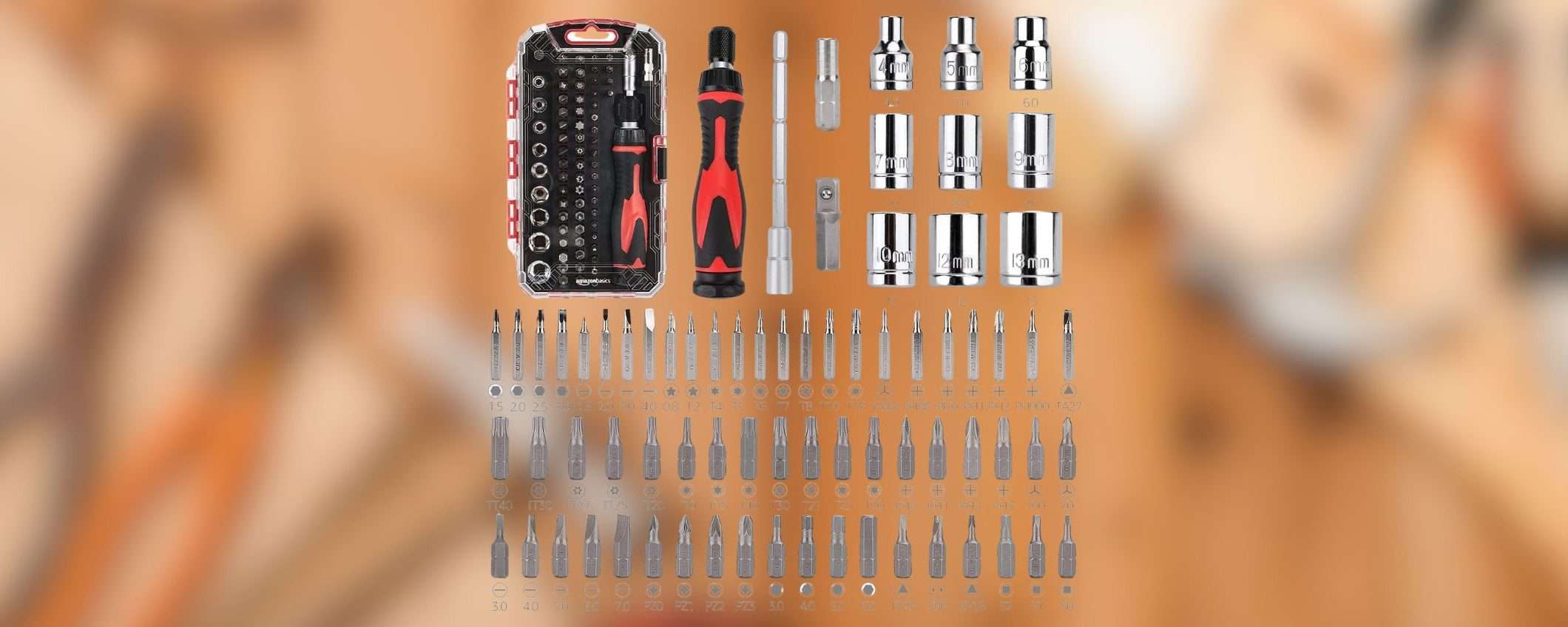 MAXI set di chiavi a cricchetto e cacciaviti da 73 pezzi a prezzo RIDICOLO su Amazon